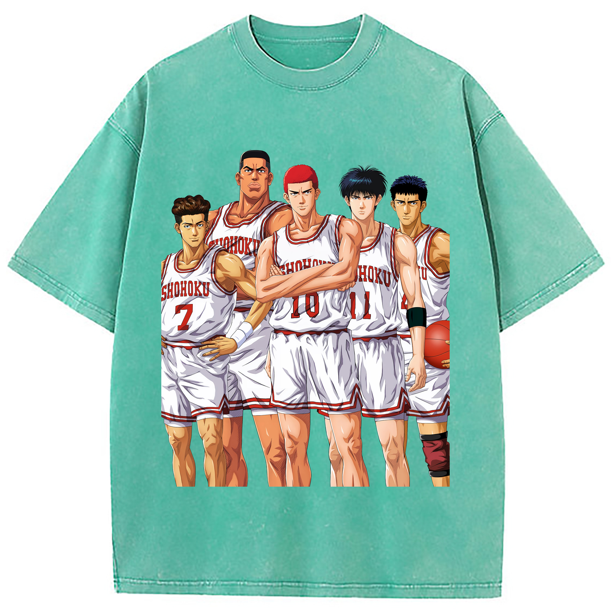 （画像用） SLAM DUNK／スラムダンク 綿100% ヴィンテージ風 半袖Tシャツ（フロントプリント）